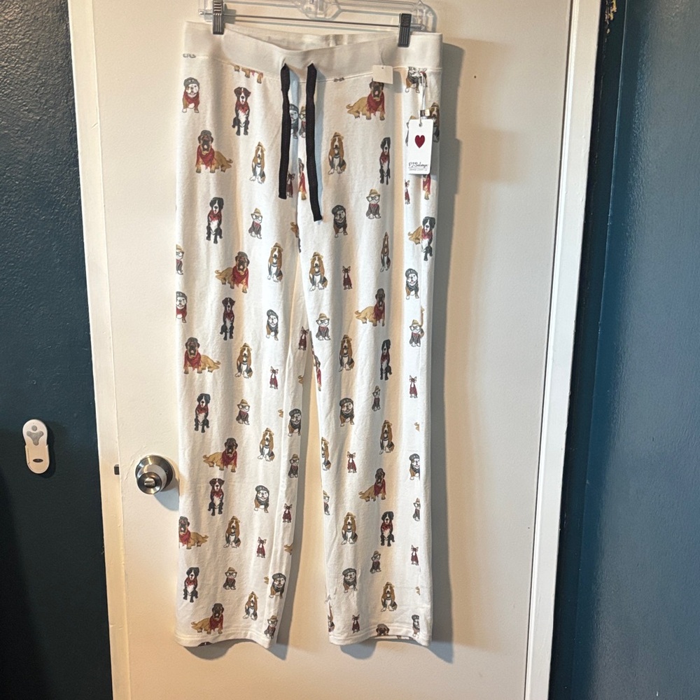 PJ Salvage NWT Cream Dog Print Pajama Pants -SOFT